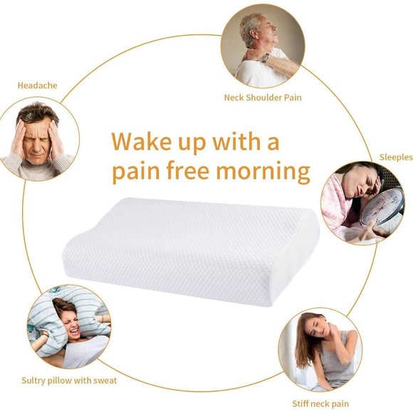 Memory Foam Pillow Orthopedic Cervical Neck Pain - Picture 7 of 10